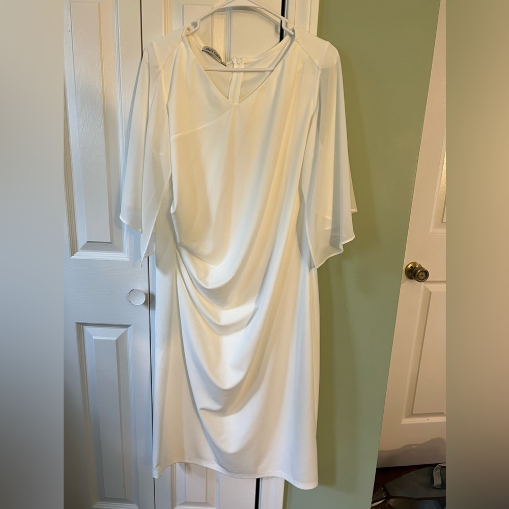 White Knee-length dress 2XL